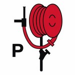 IMO A.654(16) Powder Hose and Hand Gun sign — Fire Control Plan (ISO 17631) safety pictogram