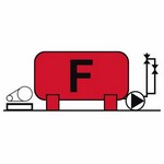 IMO A.654(16) Foam Installation sign — Fire Control Plan (ISO 17631) safety pictogram