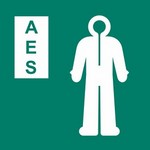 ISO 17631 A.4.23 Anti-Exposure Suit (Aes) sign — Fire Control Plan (ISO 17631) safety pictogram