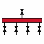 ISO 24409 SIS040 Water Spray System Valves sign — Fire Control Plan (ISO 17631) safety pictogram