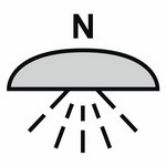 ISO 24409 SIS044 Space Or Group Of Spaces Protected By A Nitrogen Fire-Extinguishing System sign — Fire Control Plan (ISO 17631) safety pictogram