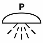 ISO 24409 SIS045 Space Or Group Of Spaces Protected By A Powder Fire-Extinguishing System sign — Fire Control Plan (ISO 17631) safety pictogram