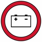 ISO 24409 SIS049 Emergency Source Of Electrical Power (Battery) sign — Fire Control Plan (ISO 17631) safety pictogram