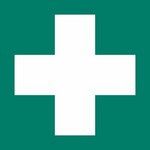 ISO 7010 E003 First Aid sign — Emergency / Escape safety pictogram