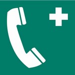 ISO 7010 E004 Emergency Telephone sign — Emergency / Escape safety pictogram