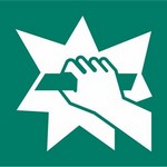 ISO 7010 E008 Break To Obtain Access sign — Emergency / Escape safety pictogram