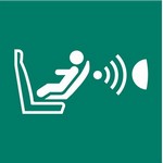 ISO 7010 E014 Child Seat Presence And Orientation Detection System (Cpod) sign — Emergency / Escape safety pictogram