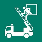 ISO 7010 E017 Rescue Window sign — Emergency / Escape safety pictogram