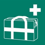 ISO 7010 E027 Medical Grab Bag sign — Emergency / Escape safety pictogram