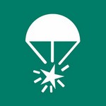 ISO 7010 E049 Rocket Parachute Flares sign — Emergency / Escape safety pictogram