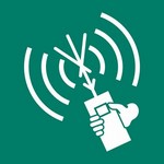 ISO 7010 E051 Two-Way Vhf Radiotelephone Apparatus sign — Emergency / Escape safety pictogram