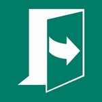ISO 7010 E057 Door Opens By Pulling On Left-Hand Side sign — Emergency / Escape safety pictogram