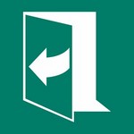 ISO 7010 E058 Door Opens By Pulling On Right-Hand Side sign — Emergency / Escape safety pictogram
