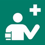 ISO 7010 E064 First Aid Responder sign — Emergency / Escape safety pictogram