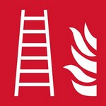 ISO 7010 F003 Fire Ladder sign — Fire Equipment safety pictogram