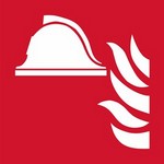 ISO 7010 F004 Fire Locker (Collection Of Fire Fighting Equipment) sign — Fire Equipment safety pictogram