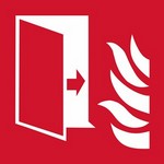 ISO 7010 F007 Fire Protection Door sign — Fire Equipment safety pictogram