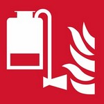 ISO 7010 F010 Potable Foam Applicator Unit sign — Fire Equipment safety pictogram