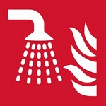 ISO 7010 F011 Water Fog Applicator sign — Fire Equipment safety pictogram