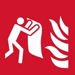 ISO 7010 F016 Fire Blanket sign — Fire Equipment safety pictogram