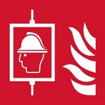 ISO 7010 F017 Firefighters’ Lift sign — Fire Equipment safety pictogram