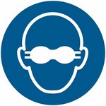 ISO 7010 M007 Wear Opaque Eye Protection sign — Mandatory safety pictogram