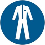 ISO 7010 M010 Wear Protective Clothing sign — Mandatory safety pictogram
