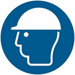 ISO 7010 M014 Wear Head Protection sign — Mandatory safety pictogram