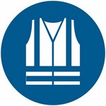 ISO 7010 M015 Wear High Visibility Clothing sign — Mandatory safety pictogram