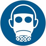 ISO 7010 M017 Wear Respiratory Protection sign — Mandatory safety pictogram