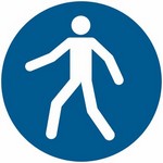 ISO 7010 M024 Use This Walkway sign — Mandatory safety pictogram