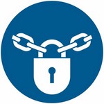 ISO 7010 M028 Keep Locked sign — Mandatory safety pictogram