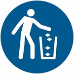 ISO 7010 M030 Use Litter Bin sign — Mandatory safety pictogram