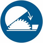 ISO 7010 M031 Use Table Saw Adjustable Guard sign — Mandatory safety pictogram