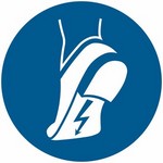 ISO 7010 M032 Wear Anti-Static Footwear sign — Mandatory safety pictogram