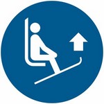 ISO 7010 M036 Lift Ski Tips sign — Mandatory safety pictogram