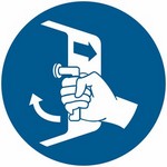 ISO 7010 M037 Close Hatches sign — Mandatory safety pictogram