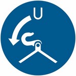 ISO 7010 M042 Release Falls sign — Mandatory safety pictogram
