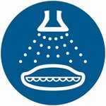 ISO 7010 M043 Start Water Spray sign — Mandatory safety pictogram