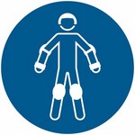 ISO 7010 M049 Wear Protective Roller Sport Equipment sign — Mandatory safety pictogram