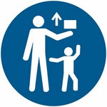 ISO 7010 M055 Keep Out Of Reach Of Children sign — Mandatory safety pictogram