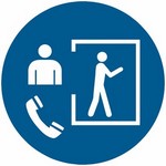 ISO 7010 M058 Entry Only With Supervisor Outside sign — Mandatory safety pictogram