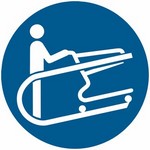 ISO 7010 M060 Hold The Trolley Handle sign — Mandatory safety pictogram