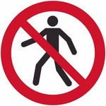ISO 7010 P004 No Thoroughfare sign — Prohibition safety pictogram