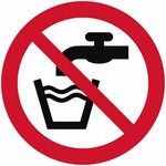 ISO 7010 P005 Not Drinking Water sign — Prohibition safety pictogram
