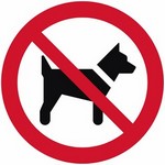 ISO 7010 P021 No Dogs sign — Prohibition safety pictogram