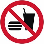 ISO 7010 P022 No Eating Or Drinking sign — Prohibition safety pictogram