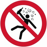ISO 7010 P043 Not For People In The State Of Intoxication sign — Prohibition safety pictogram