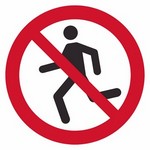 ISO 7010 P048 No Running sign — Prohibition safety pictogram