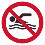 ISO 7010 P049 No Swimming sign — Prohibition safety pictogram